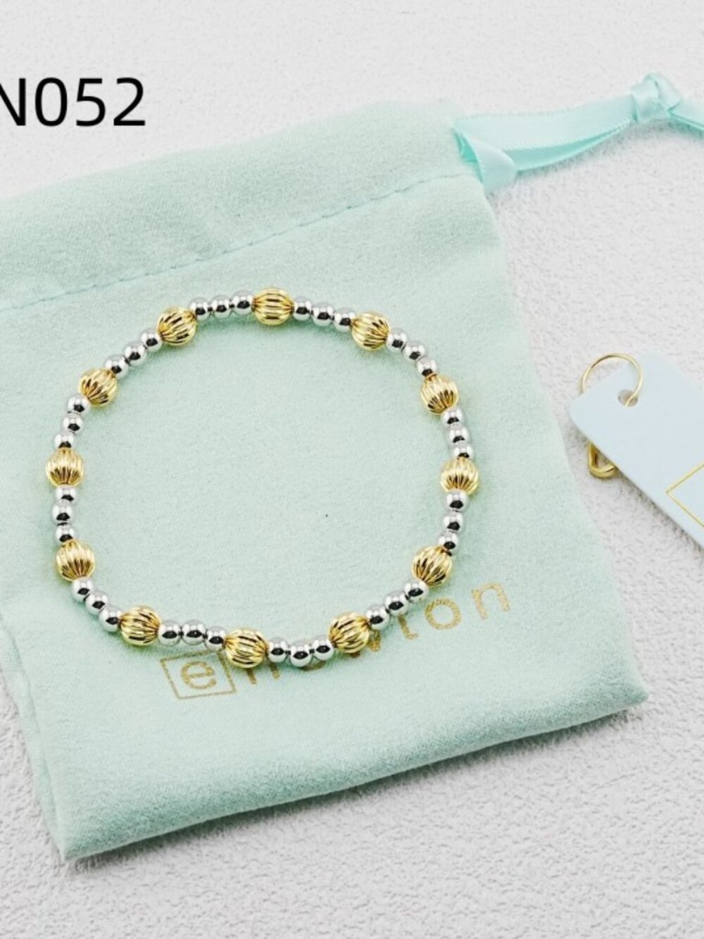 Enewton Gold Watermelon Bead & Platinum Bead Mixed Bracelet